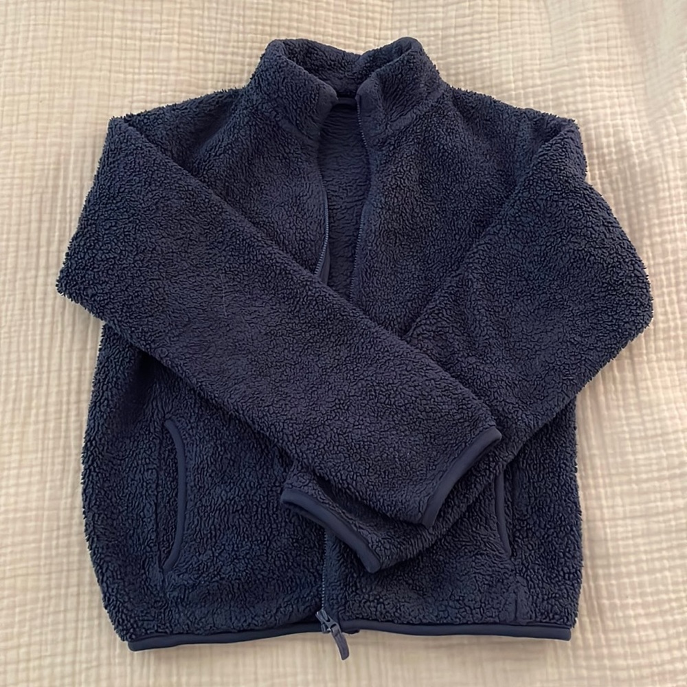 UNIQLO Navy Blue Sherpa Jacket